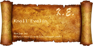 Knoll Evelin névjegykártya